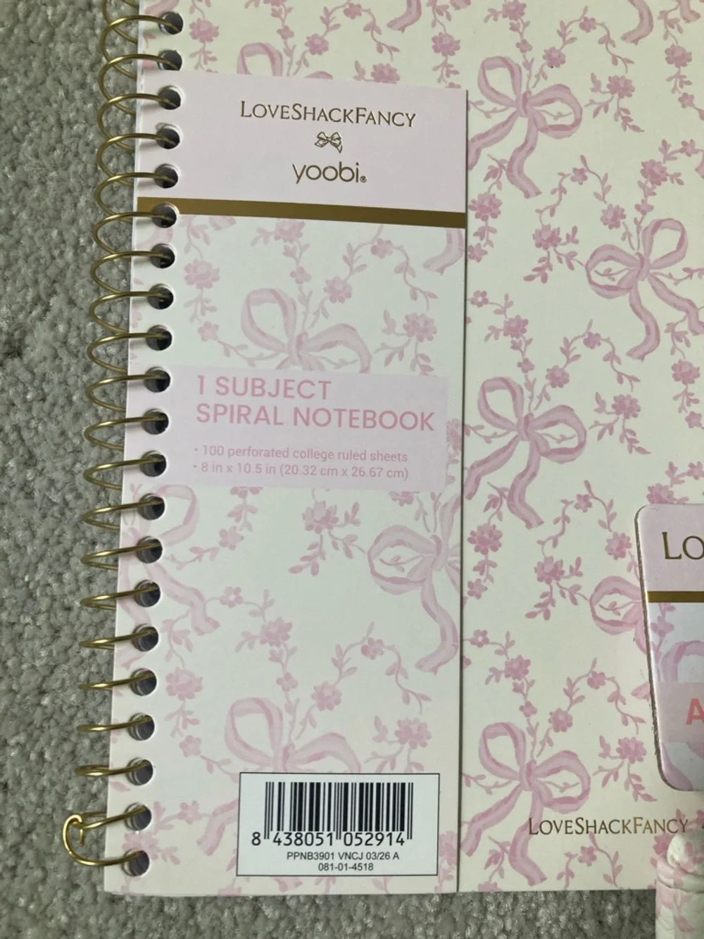 IN-HAND | LoveShackFancy x Target Yoobi Coquette Bow Pencil Case Spiral Notebook